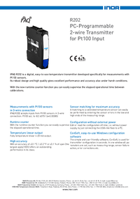 Thumbnail of document Data Sheet - IPAQ R202 Programmable 2-Wire Transmitter